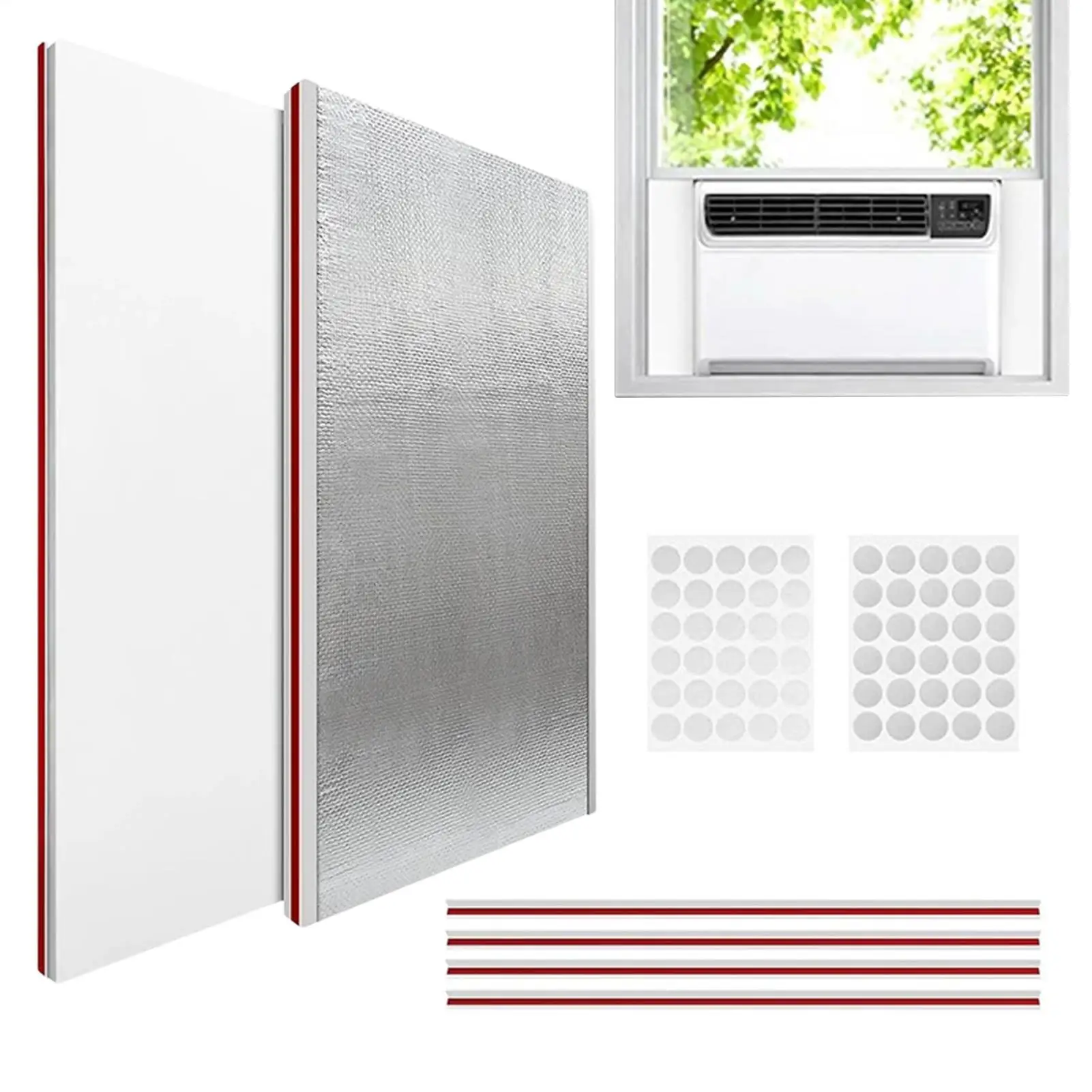 2 Pieces Window AC Insulation Panels Foam Waterproof Window AC Side Panels With Adhesive Aluminum Foil Noise Reduction
2 Pieces Window AC Insulation Panels Foam Waterproof Window AC Side Panels With Adhesive Aluminum Foil Noise Reduction
