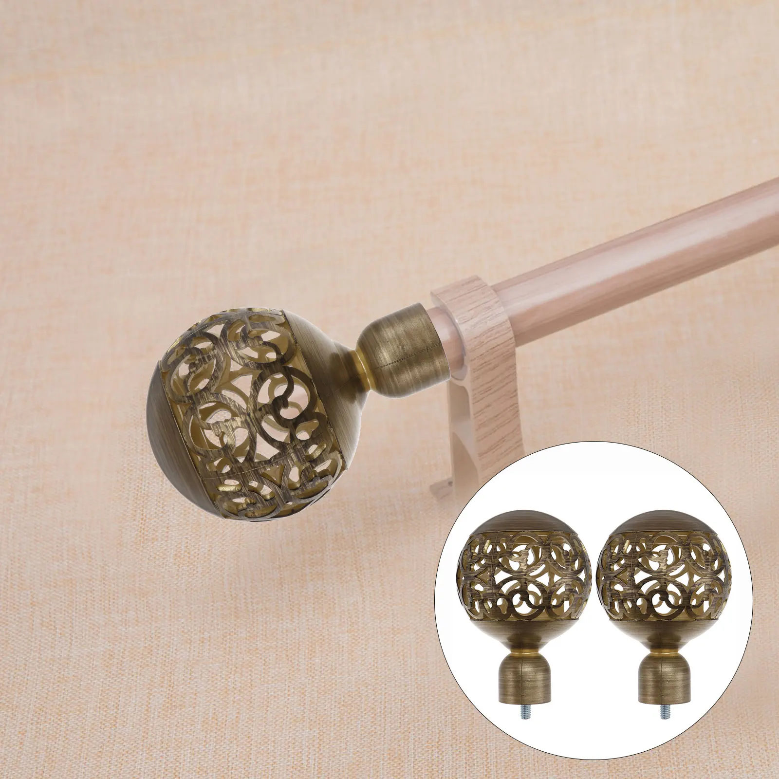 2 Pcs Rod Accessories Cap Unique Shape Easy Installation Home Decor Decorative Curtain Rod End Window Hardware
2 Pcs Rod Accessories Cap Unique Shape Easy Installation Home Decor Decorative Curtain Rod End Window Hardware