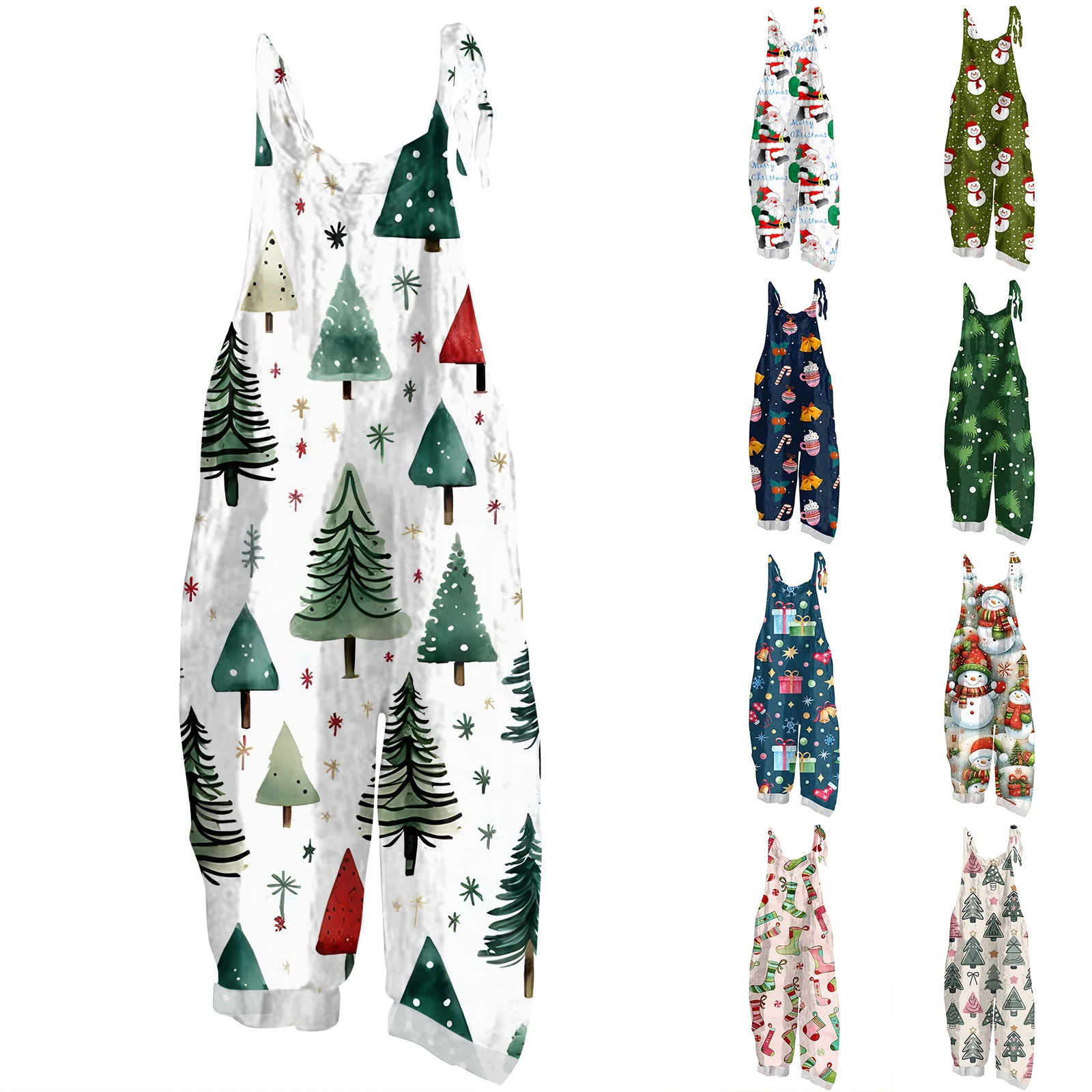 2025 Fashion Christmas Printed Jumpsuit Casual Loose Vintage Camisole Jumpsuit With Pocket Wide Leg Pants Women's Jumpsuit
2025 Fashion Christmas Printed Jumpsuit Casual Loose Vintage Camisole Jumpsuit With Pocket Wide Leg Pants Women's Jumpsuit