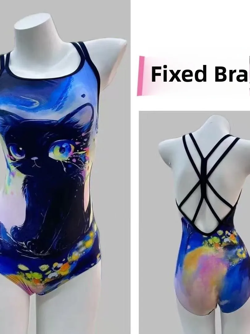 Blue Slimming Print One-Piece Triangular Swimsuit Women's Racing Low Cut Big Butt Professional Competition Swimwear
Blue Slimming Print One-Piece Triangular Swimsuit Women's Racing Low Cut Big Butt Professional Competition Swimwear