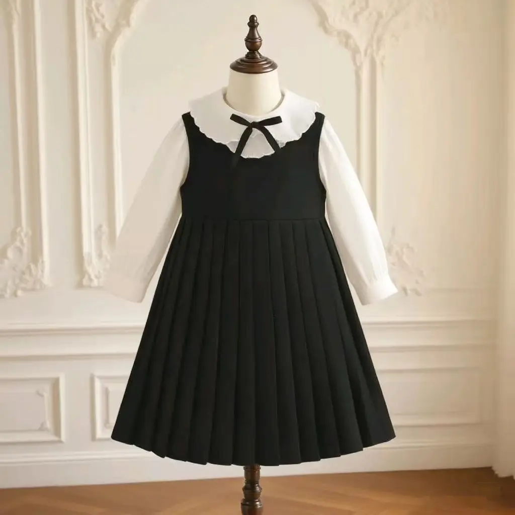 Sundress Black for Girls Elementary School Student Uniform Suit School Kids White Blouse Pleated Skirt Set Children Junior Dress
Sundress Black for Girls Elementary School Student Uniform Suit School Kids White Blouse Pleated Skirt Set Children Junior Dress