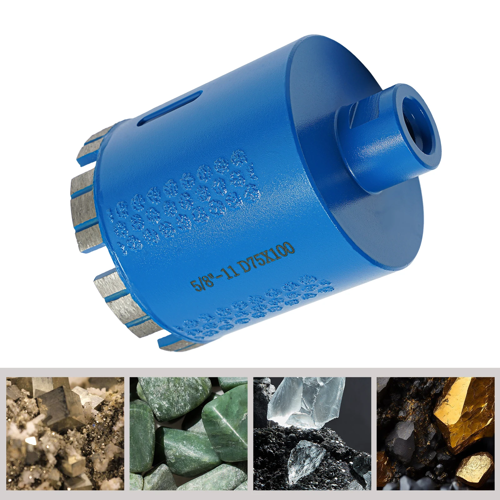 5/8"-11 Thread Diamond Drill Bit(Blue Color) with An Opening Diameter of 75mm/2.95in
5/8"-11 Thread Diamond Drill Bit(Blue Color) with An Opening Diameter of 75mm/2.95in