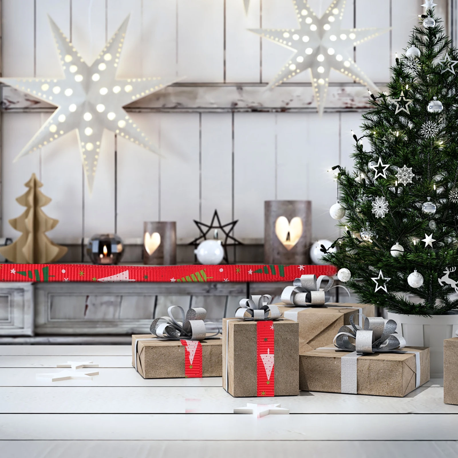 5 Rolls Christmas Ribbon for Gifts Wired Metal Decoration Polyester Wrapping Reusable Gift Packing Ribbon Creative Printed
5 Rolls Christmas Ribbon for Gifts Wired Metal Decoration Polyester Wrapping Reusable Gift Packing Ribbon Creative Printed