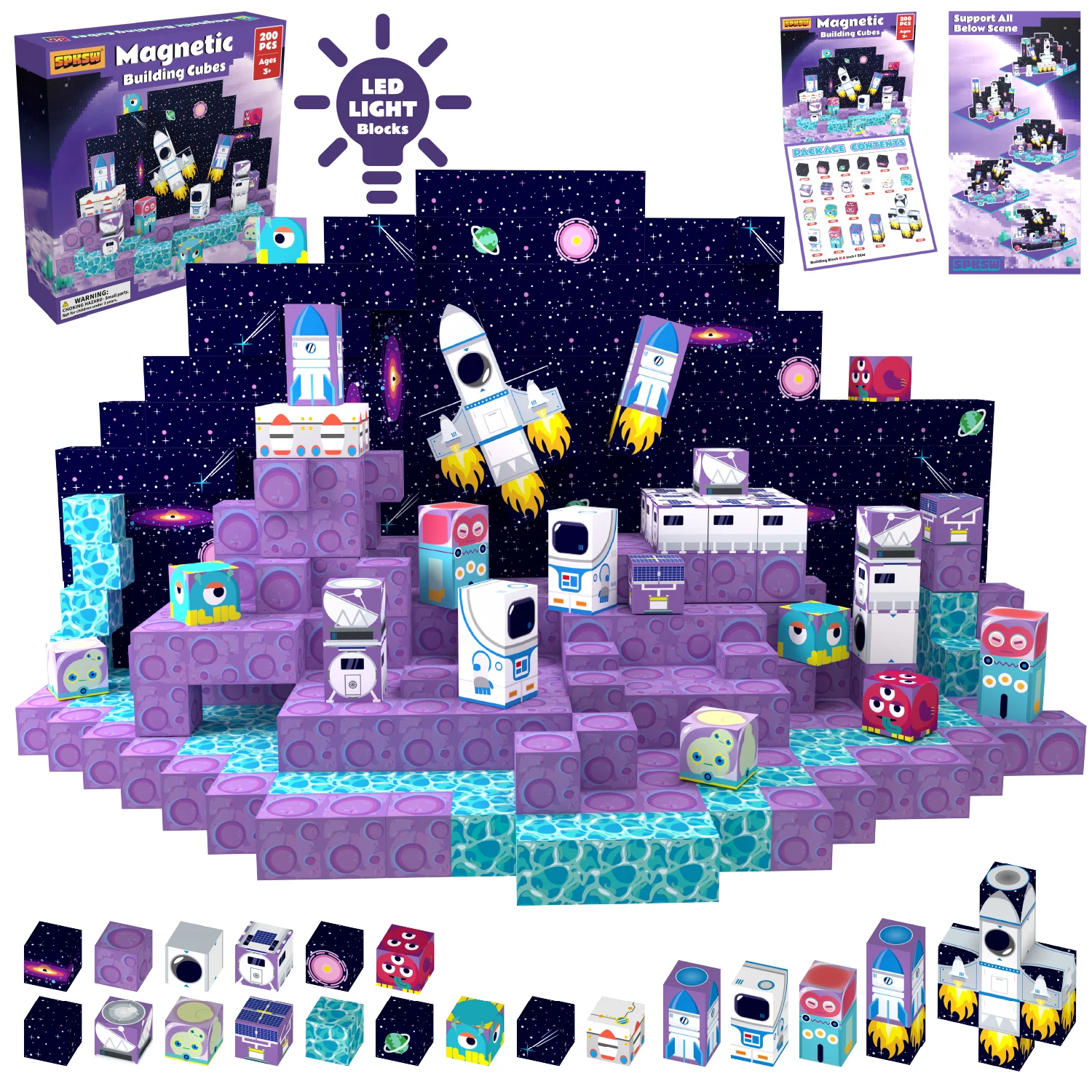 Creative Magnetic Spacecraft Building Blocks STEM Educational Toy DIY tabletop decoration Model Kit Learning Toy Gift for Kids
Creative Magnetic Spacecraft Building Blocks STEM Educational Toy DIY tabletop decoration Model Kit Learning Toy Gift for Kids