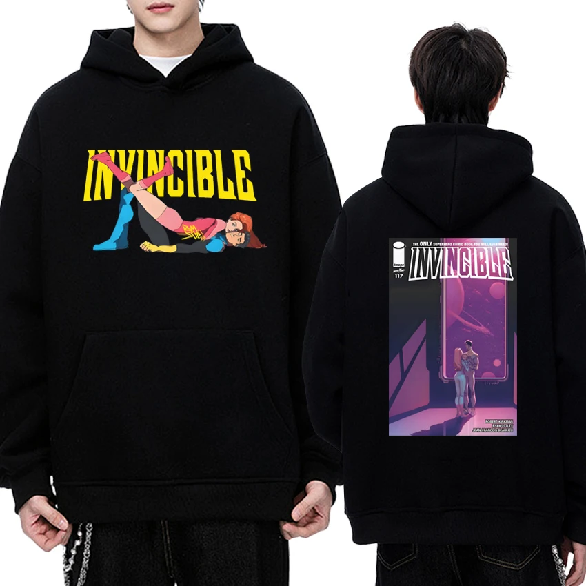 New in Invincible Superhero Double Sided harajuku printed Hoodie 2025 Men women Cartoon comics Sweatshirt Unisex Fleece pullover 
New in Invincible Superhero Double Sided harajuku printed Hoodie 2025 Men women Cartoon comics Sweatshirt Unisex Fleece pullover
