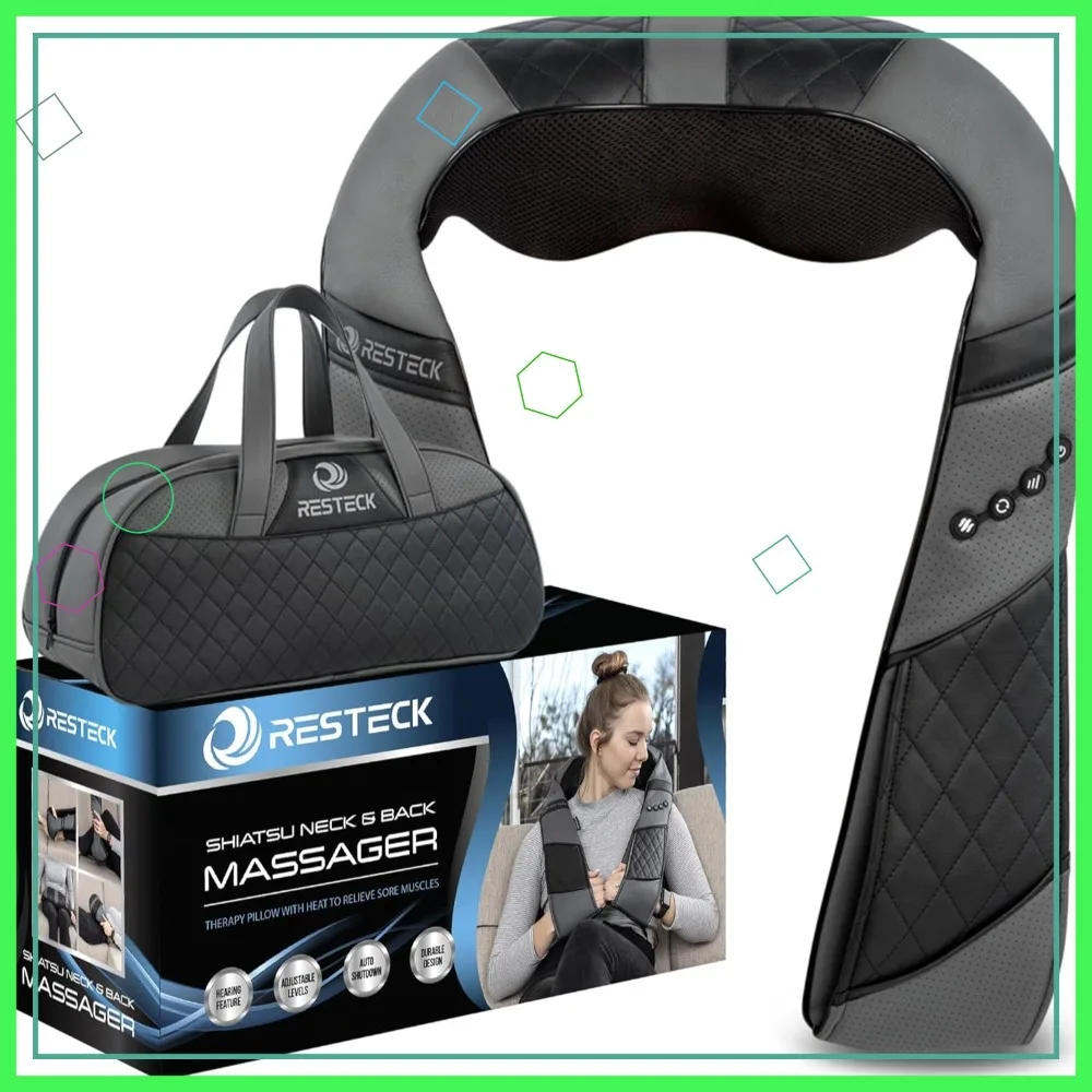 Neck & Back Massager with Heat - 3D Kneading Shiatsu Pillow for Shoulder, Foot, Legs - Relieve Muscle Pain - Office, Home & Car
Neck & Back Massager with Heat - 3D Kneading Shiatsu Pillow for Shoulder, Foot, Legs - Relieve Muscle Pain - Office, Home & Car