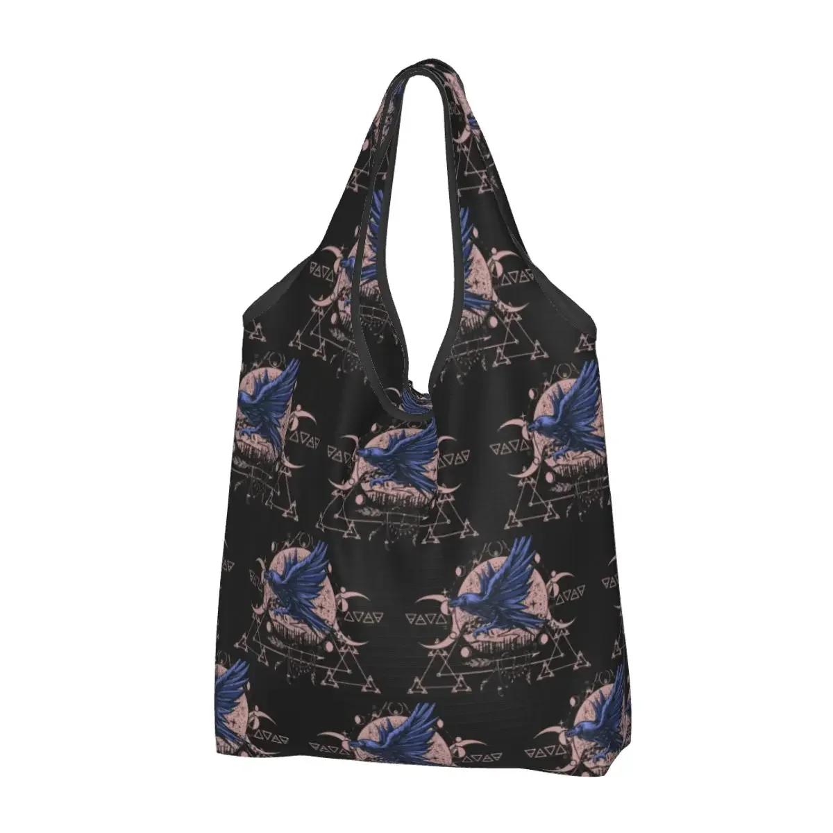 Cute Raven Wiccan Mandala Shopping Tote Bag Portable Groceries Shopper Shoulder Bag
Cute Raven Wiccan Mandala Shopping Tote Bag Portable Groceries Shopper Shoulder Bag