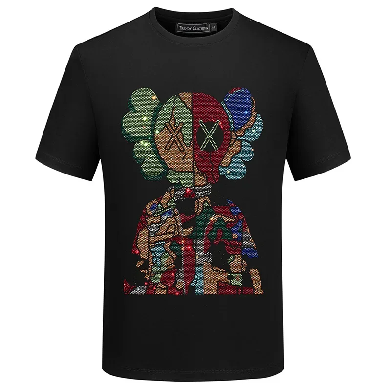 Plus Size Joker Rhinestones T Shirts Men Top Fashion Streetwear O Neck Short Sleeve Slim Mercerized Cotton Tshirts Mens Clothing
Plus Size Joker Rhinestones T Shirts Men Top Fashion Streetwear O Neck Short Sleeve Slim Mercerized Cotton Tshirts Mens Clothing
