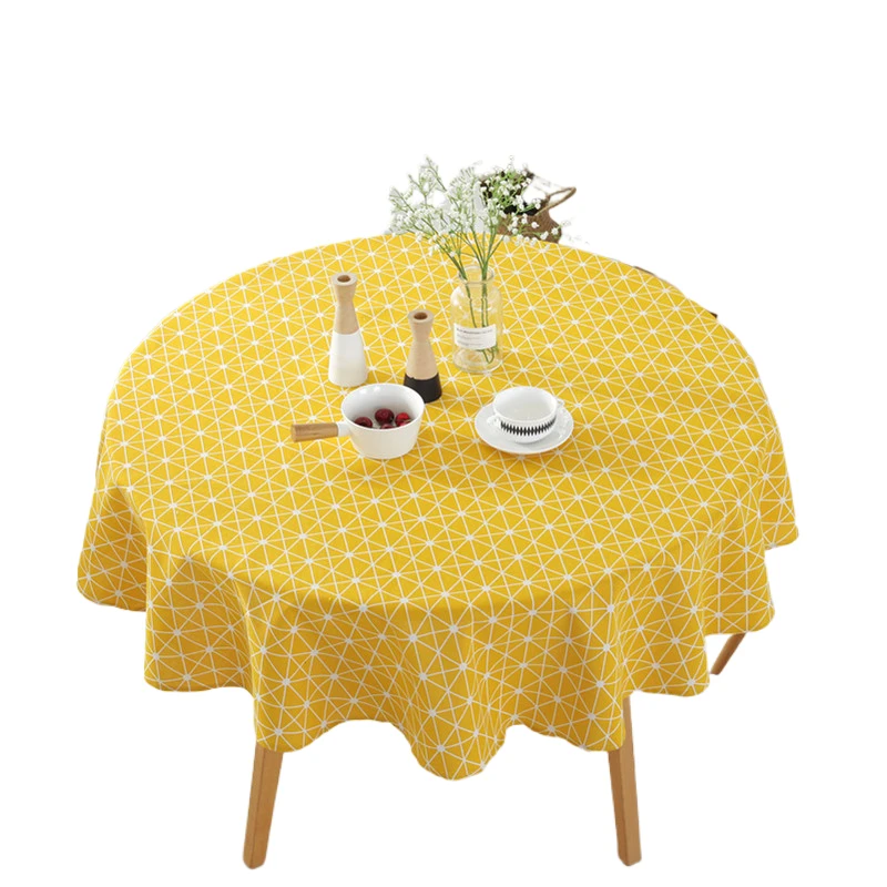Nordic Style Circular Dining Tablecloth Wear-resistant Colored Geometric Yellow Dust Covercloth Restaurant Decoration Cloth
Nordic Style Circular Dining Tablecloth Wear-resistant Colored Geometric Yellow Dust Covercloth Restaurant Decoration Cloth