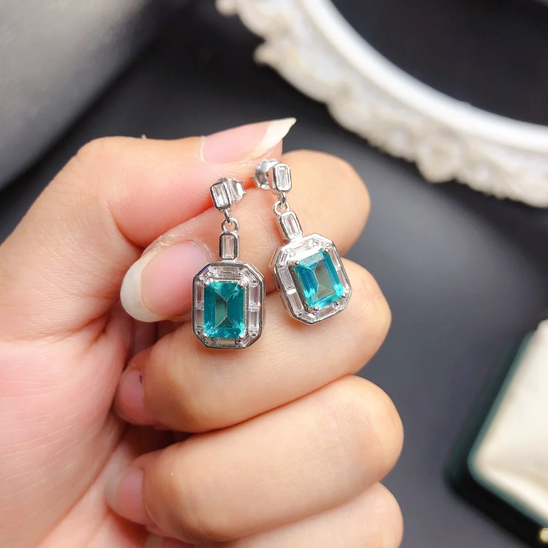 Sterling Silver 925 Natural Paraipa Topaz Lady Luxury Beautiful lady wedding gift with fine jewelry free shipping
Sterling Silver 925 Natural Paraipa Topaz Lady Luxury Beautiful lady wedding gift with fine jewelry free shipping