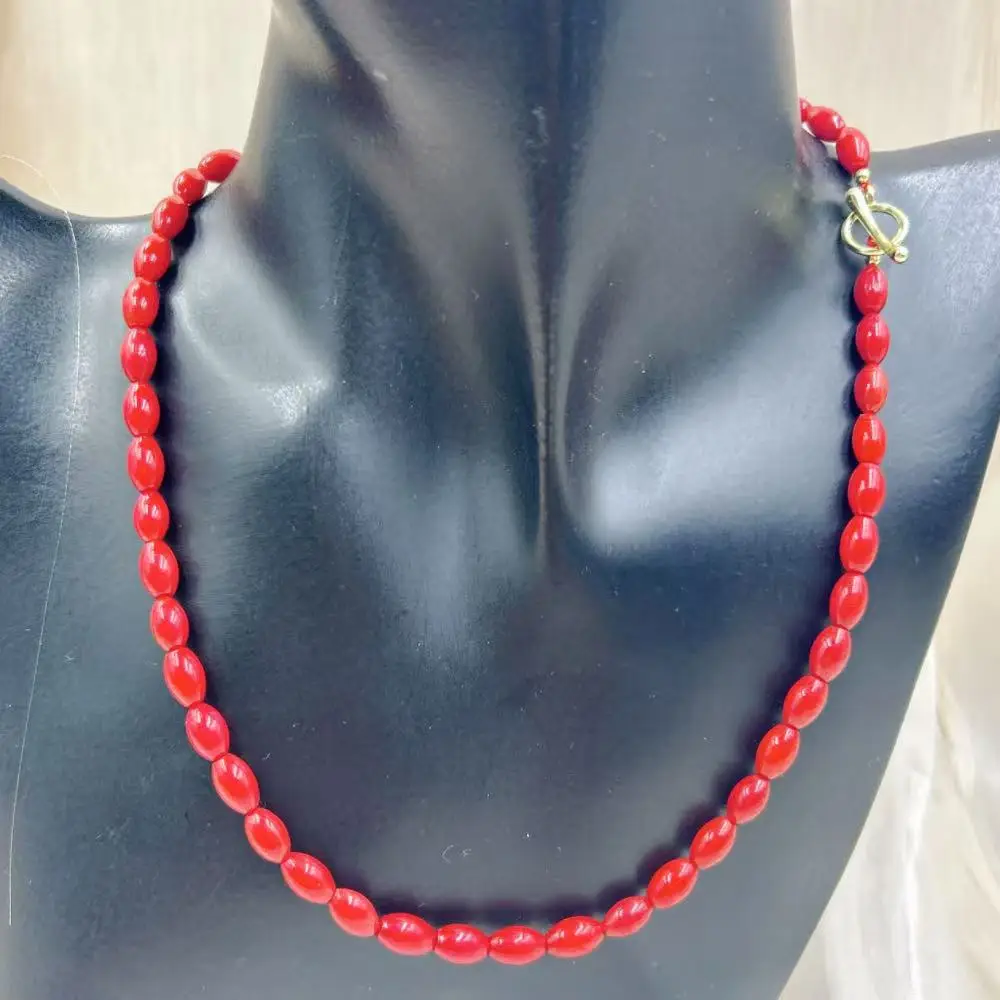 5x9mm Olivary Rice Shape Natural Red Sea Bamboo Coral Loose Small Beaded Jewelry Chokers Accessories Charm Gift Necklace
5x9mm Olivary Rice Shape Natural Red Sea Bamboo Coral Loose Small Beaded Jewelry Chokers Accessories Charm Gift Necklace