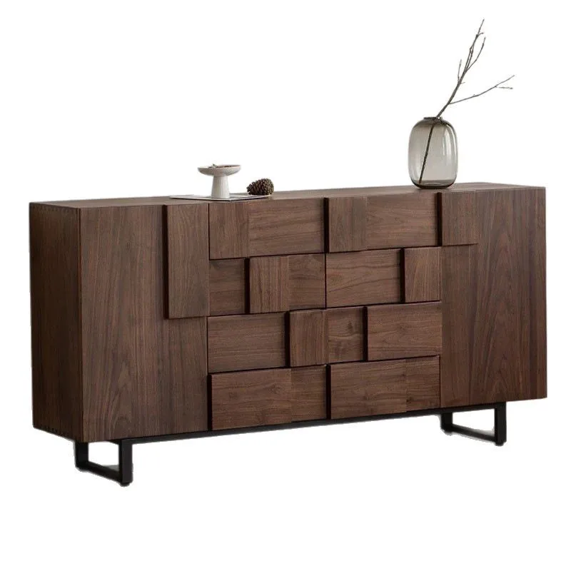 X-S black walnut solid wood dining side style wall storage locker
X-S black walnut solid wood dining side style wall storage locker