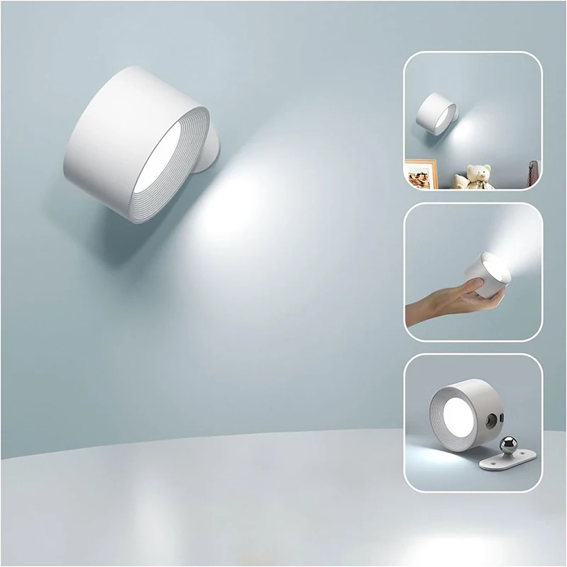 Led Wall Lamp Touch Control Remote 360 Rotatable USB Recharge Wireless Portable Night Light For Bedroom Reading Lamp
Led Wall Lamp Touch Control Remote 360 Rotatable USB Recharge Wireless Portable Night Light For Bedroom Reading Lamp