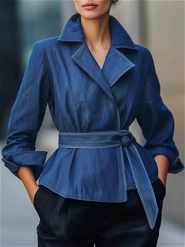 Modigirl 2026 Women Denim Jacket Women's T-shirt Women's T-shirts And Polos Long Sleeves Vintage Blue Belted Casual Outerwear
Modigirl 2026 Women Denim Jacket Women's T-shirt Women's T-shirts And Polos Long Sleeves Vintage Blue Belted Casual Outerwear