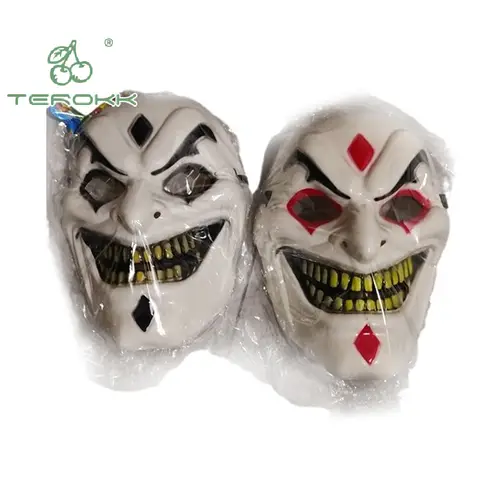 New Joker Full Face Mask Funny Big Gold Teeth Smiling Face Mask Cool Boy Headgear Halloween Cosplay Props