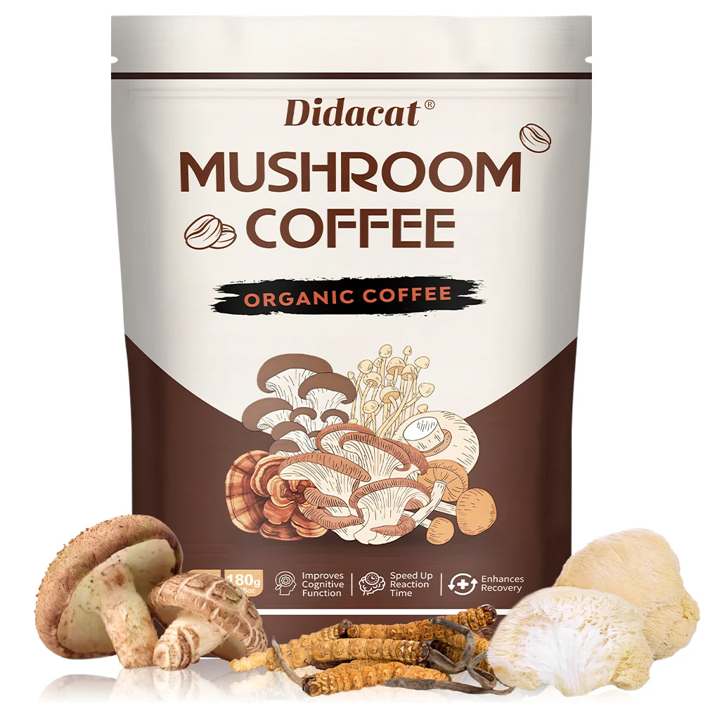 6 in 1 Mushroom Coffee Supplements - with Lion's Mane,Cordyceps, Reishi,Shiitake,Healthy Brain Function,Keep focus,30 Servings
6 in 1 Mushroom Coffee Supplements - with Lion's Mane,Cordyceps, Reishi,Shiitake,Healthy Brain Function,Keep focus,30 Servings