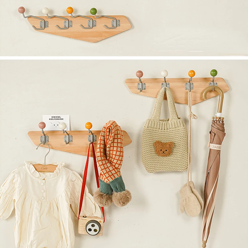 Children's Solid Wood Clothes Hook Creative Colorful Wall Coat Rack for Bedroom Porch Door Hanging Organizer
Children's Solid Wood Clothes Hook Creative Colorful Wall Coat Rack for Bedroom Porch Door Hanging Organizer