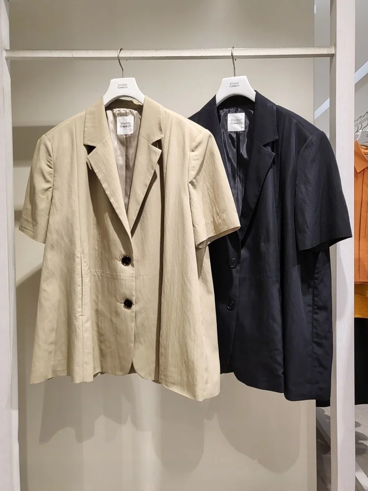New Summer Short Sleeve Loose Outerwear Single Layer Thin New Suit Collar Small Jacket 25-29 Years Old Women's Commute Style
New Summer Short Sleeve Loose Outerwear Single Layer Thin New Suit Collar Small Jacket 25-29 Years Old Women's Commute Style
