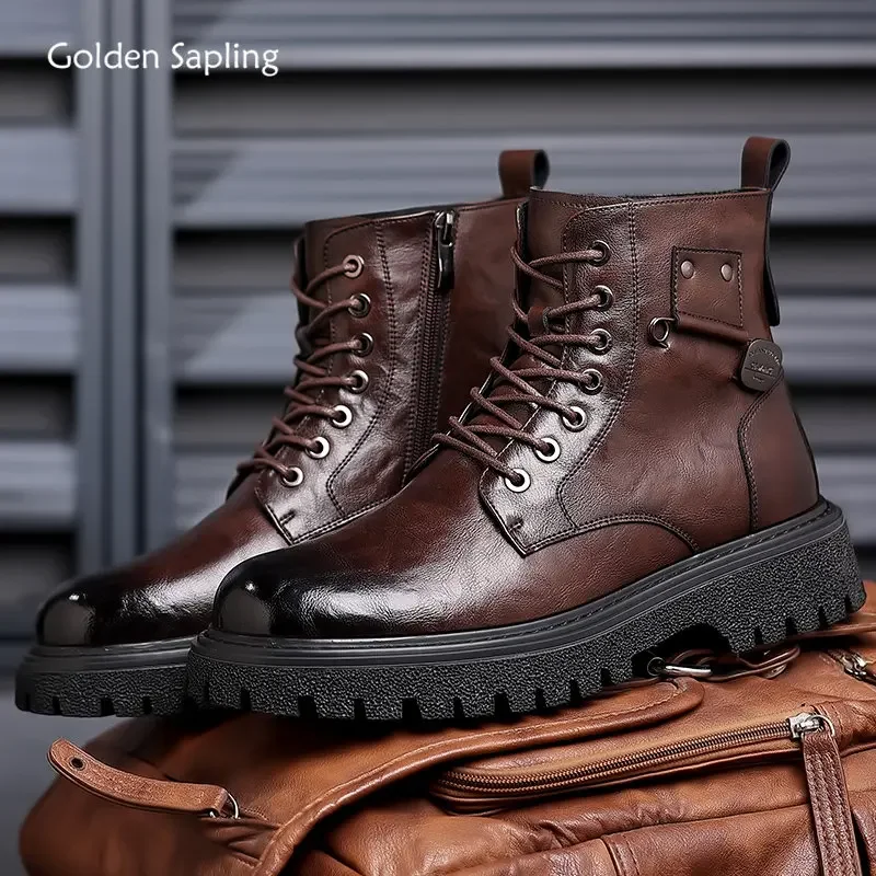 Golden Sapling Fashion Men's Winter Boots Platform Footwear Retro Leather Shoes Men Work Boots Leisure Chaussure Hommes Zapatos
Golden Sapling Fashion Men's Winter Boots Platform Footwear Retro Leather Shoes Men Work Boots Leisure Chaussure Hommes Zapatos