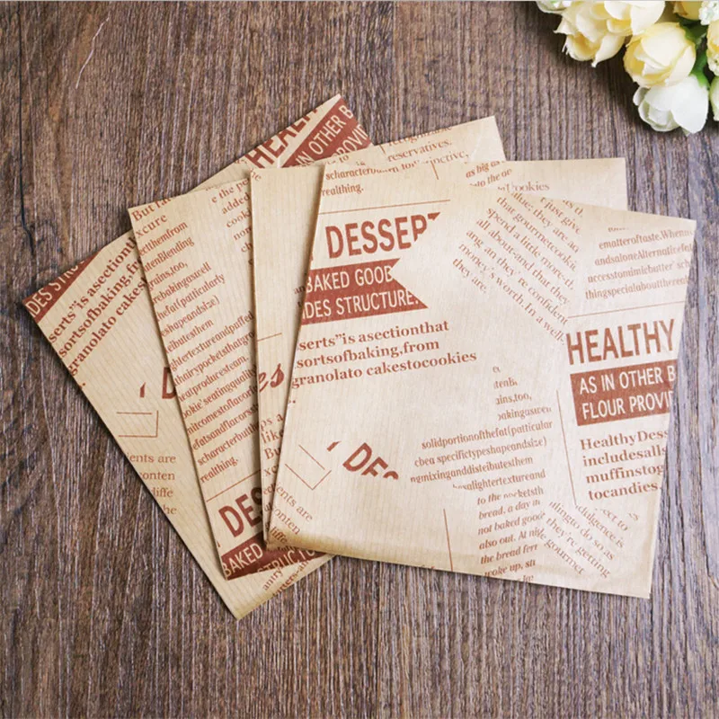 100Pcs Disposable Letter Printed Kraft Paper Sandwich Doughnut Bread Wrapping Baking Oil-Proof Bags Pastry Packing
100Pcs Disposable Letter Printed Kraft Paper Sandwich Doughnut Bread Wrapping Baking Oil-Proof Bags Pastry Packing