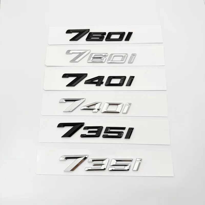 New Font Numbers Letters 735i 740i 760i 735Li 740Li XDrive Chrome Silver Black ABS Emblem for 7 Series Car Trunk Logo Sticker
New Font Numbers Letters 735i 740i 760i 735Li 740Li XDrive Chrome Silver Black ABS Emblem for 7 Series Car Trunk Logo Sticker