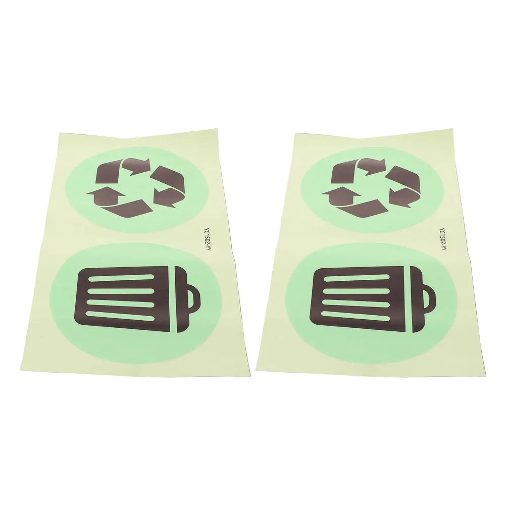 Glow in Dark Trash Can Stickers Recycling Logo Bins Pvc Labels Waterproof Creative Kitchen Garbage segregating Outdoor 2 Sets
Glow in Dark Trash Can Stickers Recycling Logo Bins Pvc Labels Waterproof Creative Kitchen Garbage segregating Outdoor 2 Sets
