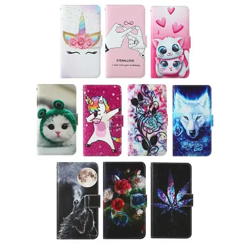 New PU Leather Case Wallet Magnetic Cover Flip With Card Holder For Alcatel 1B 2022 1X 5059D 1E (U3 2018) Fairphone 3+ Corn X50