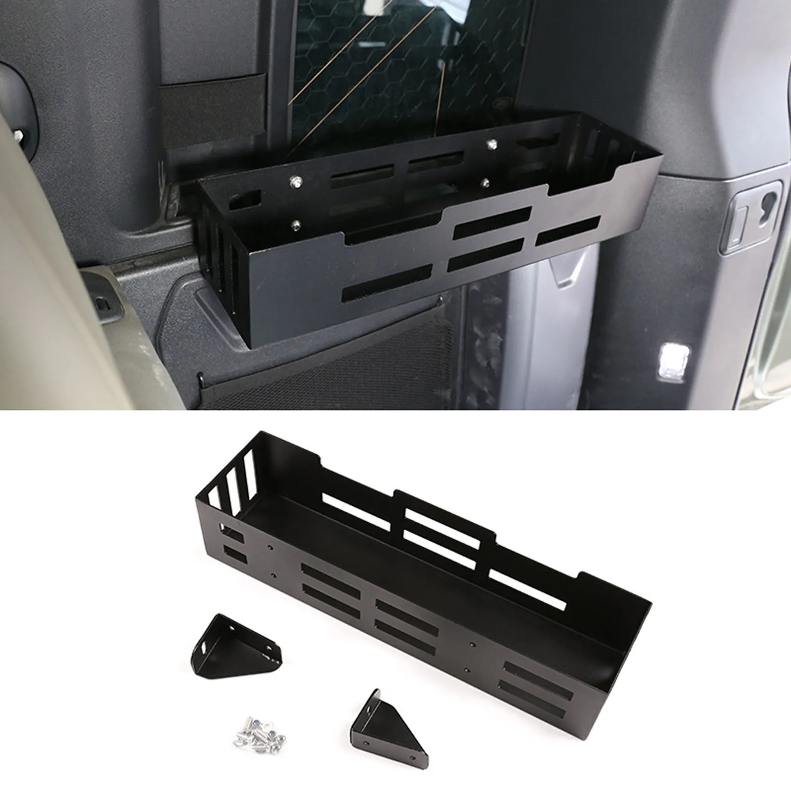 For Land Rover Defender 110 Aluminum Alloy Black Trunk Side Storage Basket Organizer
For Land Rover Defender 110 Aluminum Alloy Black Trunk Side Storage Basket Organizer