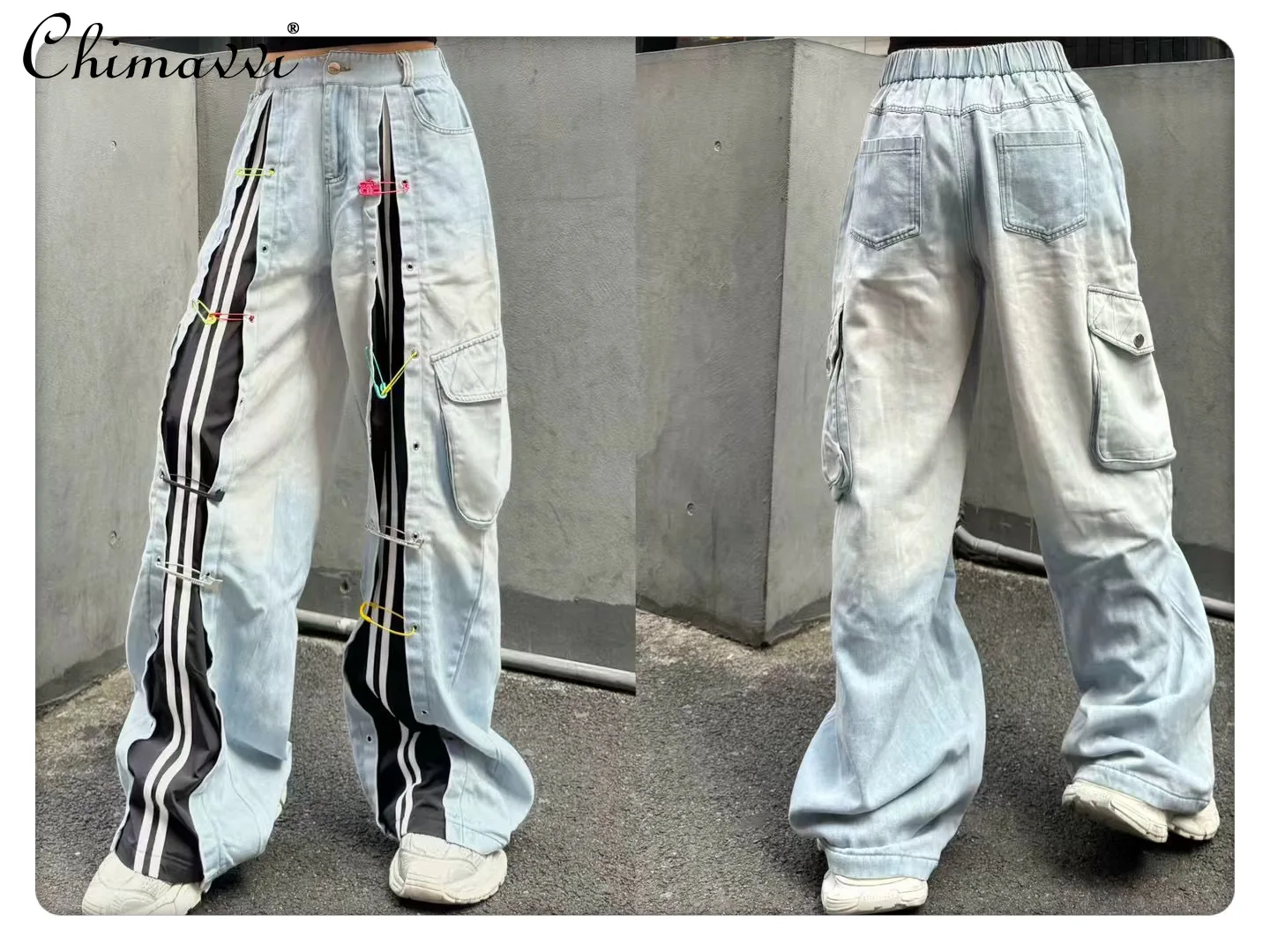 European Jeans Women's 2025 Summer Clothes New Heavy Fashion Contrasting Colors Color Buttons Loose Big Pocket Trousers
European Jeans Women's 2025 Summer Clothes New Heavy Fashion Contrasting Colors Color Buttons Loose Big Pocket Trousers