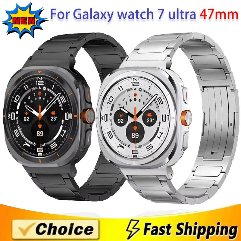 No Gaps Titanium Metal Band For Samsung Galaxy Watch Ultra 47mm High-end Luxury Stainless Steel Wristband For Galaxy Watch Ultra 
No Gaps Titanium Metal Band For Samsung Galaxy Watch Ultra 47mm High-end Luxury Stainless Steel Wristband For Galaxy Watch Ultra