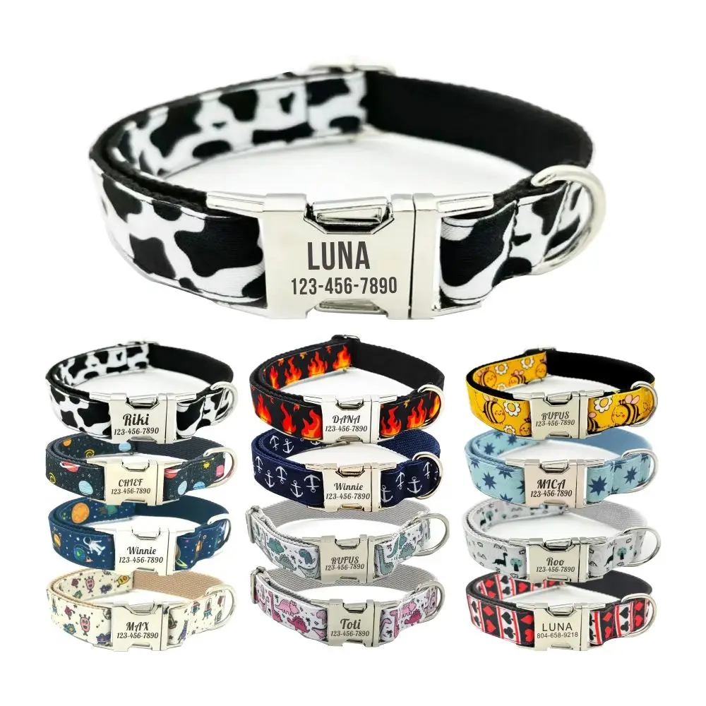 Free Engraving Personalized Dog Collars,Matching Leashes,Customized ID Name Contacts Muilti Design Adjustable Pet Collars
Free Engraving Personalized Dog Collars,Matching Leashes,Customized ID Name Contacts Muilti Design Adjustable Pet Collars