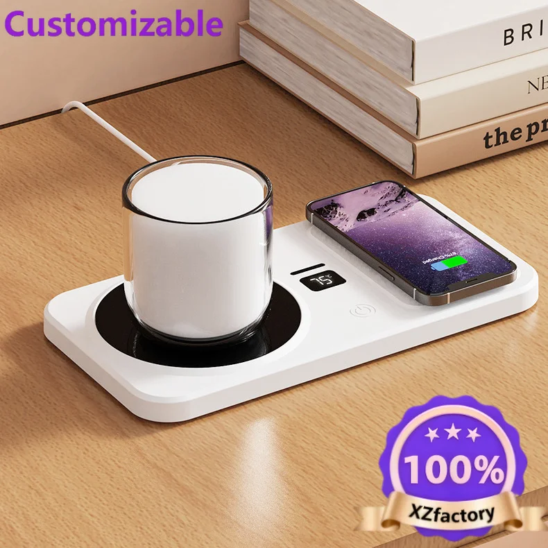 Customizable 3 Gear Temperature Warmer Coaster For 1 Coffee Mug Warmer Wireless Charger Multi-functional Cup Heating Pad
Customizable 3 Gear Temperature Warmer Coaster For 1 Coffee Mug Warmer Wireless Charger Multi-functional Cup Heating Pad