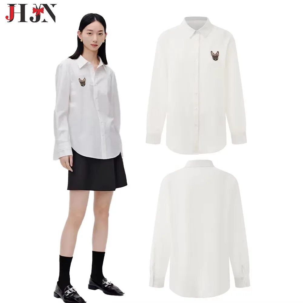 JHJN Autumn Women's models Shirt Simple Solid colour Lapel Pleated Long Sleeve Shirt Loose fit Sun protection shirt
JHJN Autumn Women's models Shirt Simple Solid colour Lapel Pleated Long Sleeve Shirt Loose fit Sun protection shirt