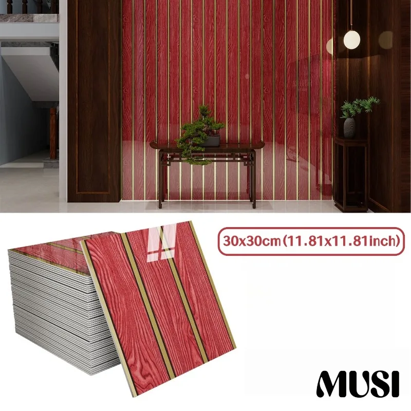 Luxury Wood Grain Wall Panels with Gold Trim Self Adhesive Wallpapers Home Decorative Wall Board for Living Room TV Background
Luxury Wood Grain Wall Panels with Gold Trim Self Adhesive Wallpapers Home Decorative Wall Board for Living Room TV Background
