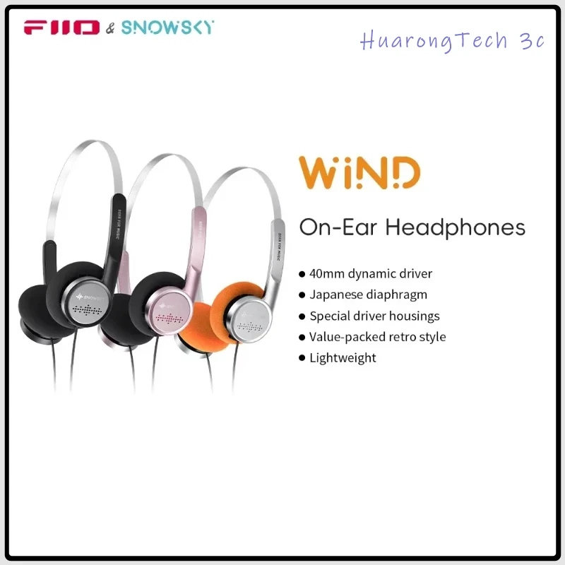 Snowsky/FiiO Wind 3.5mm On-Ear Headphones With Microphone 40mm Diaphragm Driver Ideal For Recording Gaming High Fidelity Audio
Snowsky/FiiO Wind 3.5mm On-Ear Headphones With Microphone 40mm Diaphragm Driver Ideal For Recording Gaming High Fidelity Audio