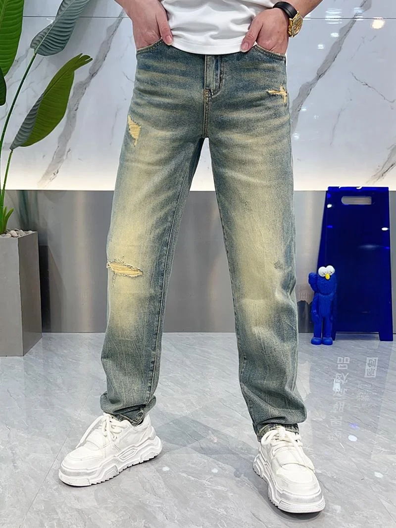 Trendy Men's Loose Casual Wide Leg Jeans Spring Summer Straight Cut Wear Resistant Youth ular mid Waist Long Pants
Trendy Men's Loose Casual Wide Leg Jeans Spring Summer Straight Cut Wear Resistant Youth ular mid Waist Long Pants