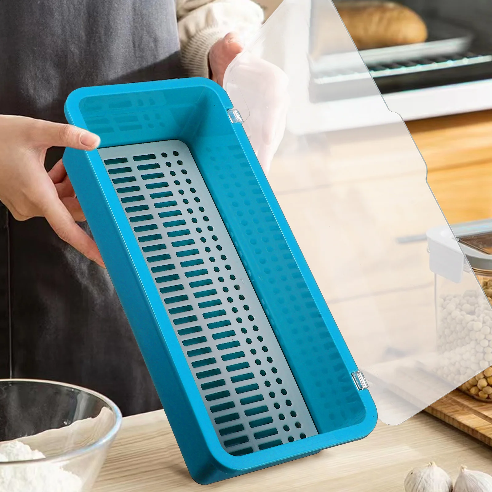 2Pcs Cutlery Organizer Box Silverware Storage Tray Plastic Lid Kitchen Drawer Container Flatware Holder Reusable Drainage Rack
2Pcs Cutlery Organizer Box Silverware Storage Tray Plastic Lid Kitchen Drawer Container Flatware Holder Reusable Drainage Rack