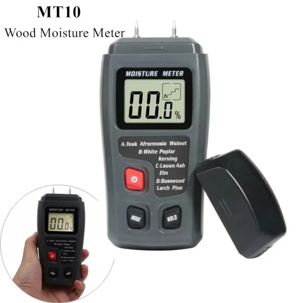 4 Measurement Modes Wood Moisture Tester 0-99.9% Two Pins Wood Humidity Tester Digital Accurate Timber Damp Hygrometer Flooring
4 Measurement Modes Wood Moisture Tester 0-99.9% Two Pins Wood Humidity Tester Digital Accurate Timber Damp Hygrometer Flooring