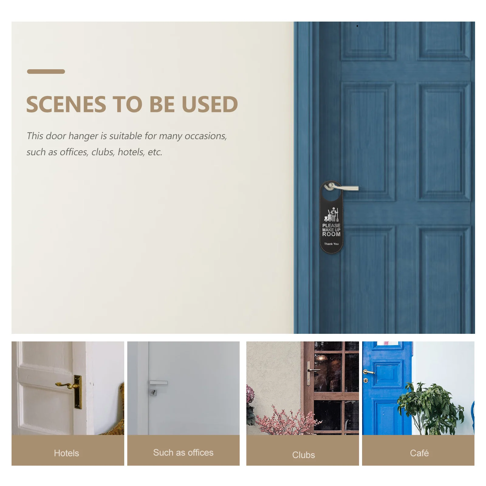 4Pcs Hanging Tag for Door Smooth PU Do Not Disturb and Make Up Room Door Knob Hanging Tag Hotel Room Information Sign
4Pcs Hanging Tag for Door Smooth PU Do Not Disturb and Make Up Room Door Knob Hanging Tag Hotel Room Information Sign