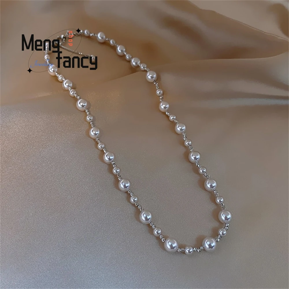 Manta Rose-Colored Shijia Pearl Beaded Necklace, Elegant Sweater Chain, Retro Style, Sliding Buckle, Adjustable Collarbone Chain
Manta Rose-Colored Shijia Pearl Beaded Necklace, Elegant Sweater Chain, Retro Style, Sliding Buckle, Adjustable Collarbone Chain