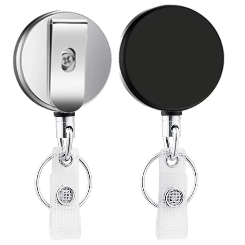 Women Man Hight Quality Round Black Retractable Badge Reel Metal Plastic ID Lanyard Name Tag Card Holder Key Ring Chain Clips
Women Man Hight Quality Round Black Retractable Badge Reel Metal Plastic ID Lanyard Name Tag Card Holder Key Ring Chain Clips
