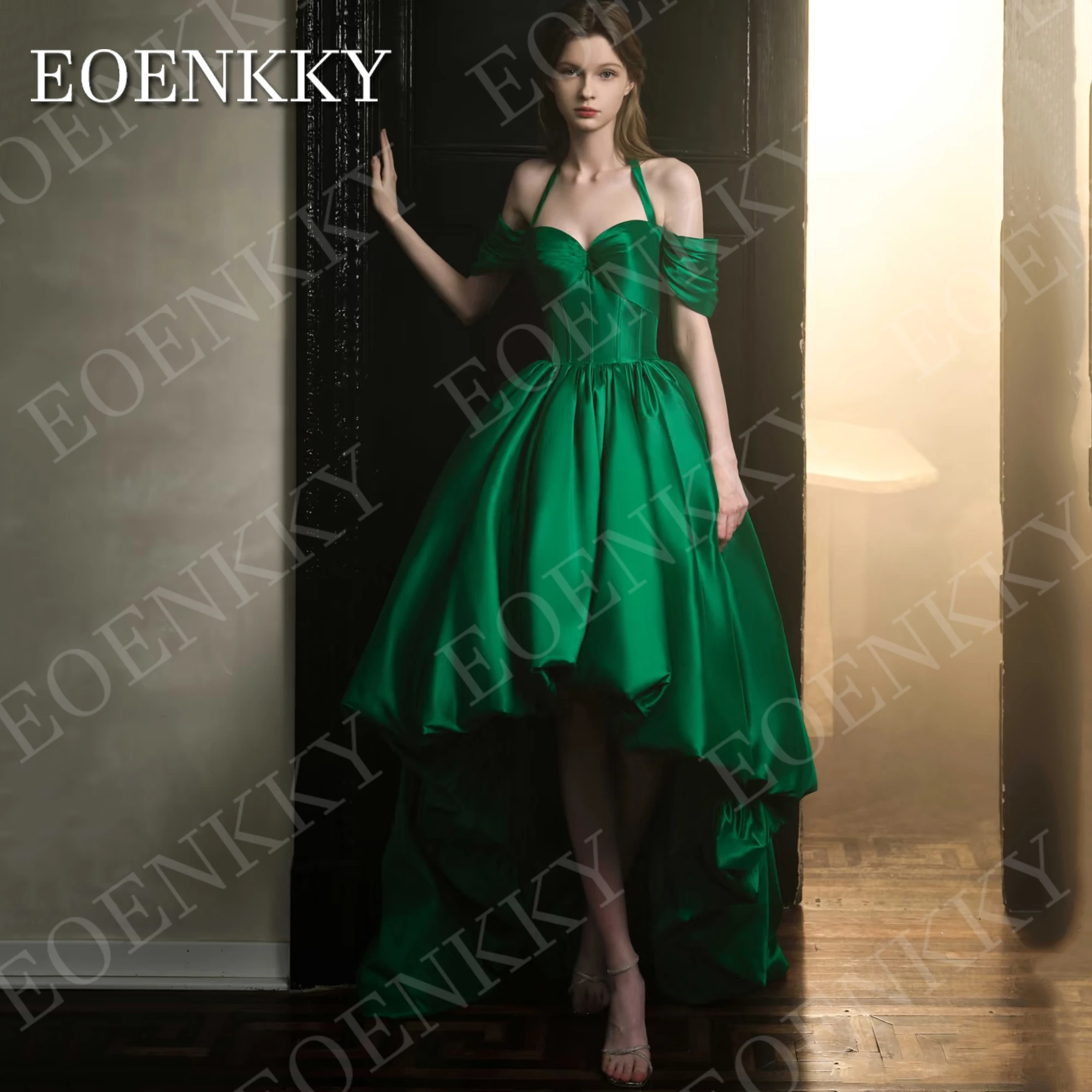EOENKKY Satin Prom Dress Off the Shoulder Halter Neck High Low A Line Party Dresses Customized Emerald Green вечернее платье
EOENKKY Satin Prom Dress Off the Shoulder Halter Neck High Low A Line Party Dresses Customized Emerald Green вечернее платье