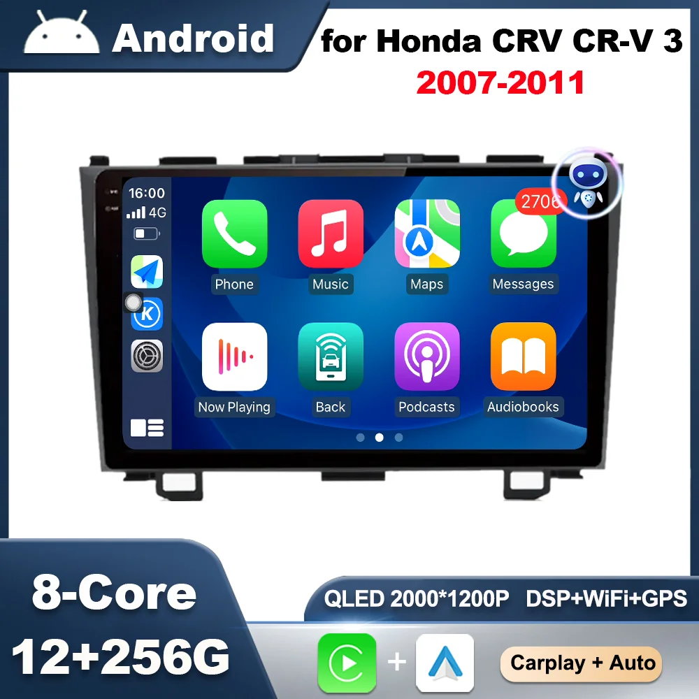 Car Radio Video Multimedia Player GPS Navi 9 inch Android Intelligent System For Honda CRV CR-V 3 2007 - 2011 Auto Accessories
Car Radio Video Multimedia Player GPS Navi 9 inch Android Intelligent System For Honda CRV CR-V 3 2007 - 2011 Auto Accessories