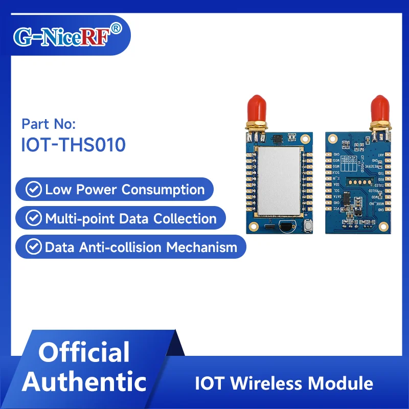 G-NiceRF | 2 PCS IOT-THS010 IOT Temperature And Humidity Sensor Monitoring And Switch Status Detection Node