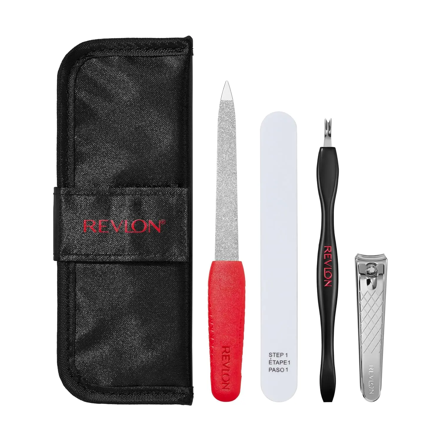 Complete Nail Care Set with Travel Case: Cuticle Trimmer, Clipper, File & Buffer
Complete Nail Care Set with Travel Case: Cuticle Trimmer, Clipper, File & Buffer