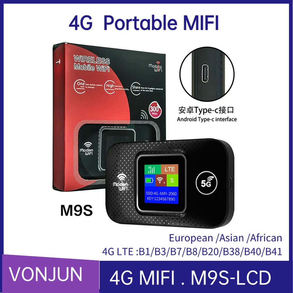 4G Wireless Mobile WIFI LTE Sim Card Router 150Mbps Portable Hotspot M9S 
4G Wireless Mobile WIFI LTE Sim Card Router 150Mbps Portable Hotspot M9S