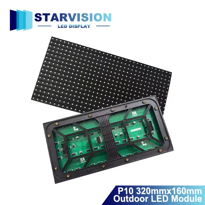 Светодиодный модуль P10 SMD3535 для наружного применения, 320x160 мм, 32x16 точек, полноцветный RGB LED-дисплей, панель IP65, водонепроницаемый экран для билбордов
Светодиодный модуль P10 SMD3535 для наружного применения, 320x160 мм, 32x16 точек, полноцветный RGB LED-дисплей, панель IP65, водонепроницаемый экран для билбордов