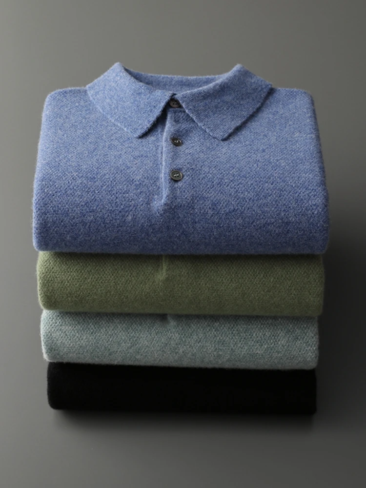 ADDONEE Men Polo Swater Long Sleeve Pullover 100% Merino Wool Knitwear Spring Autumn Smart Casual Basic Warm Clothing Korean Top
ADDONEE Men Polo Swater Long Sleeve Pullover 100% Merino Wool Knitwear Spring Autumn Smart Casual Basic Warm Clothing Korean Top