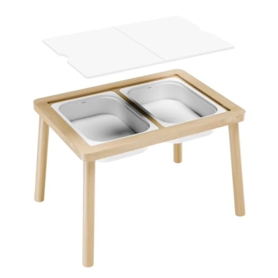 Sensory Table for Activity, Wooden Play Table with Bins, Montessori Table in Natural Wood Color with Chalk Board and Whiteboard
Sensory Table for Activity, Wooden Play Table with Bins, Montessori Table in Natural Wood Color with Chalk Board and Whiteboard