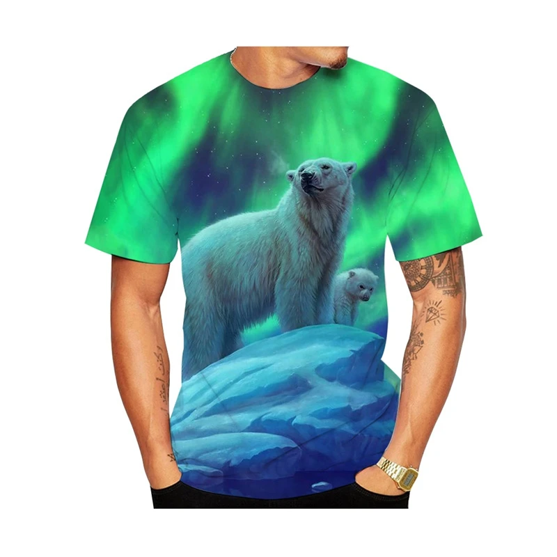Cute Polar Bear Graphic T Shirts For Men Fashion Summer Short Sleeve 3D Animal Printed Kids T-shirts Casual Streetwear Tees Tops
Cute Polar Bear Graphic T Shirts For Men Fashion Summer Short Sleeve 3D Animal Printed Kids T-shirts Casual Streetwear Tees Tops